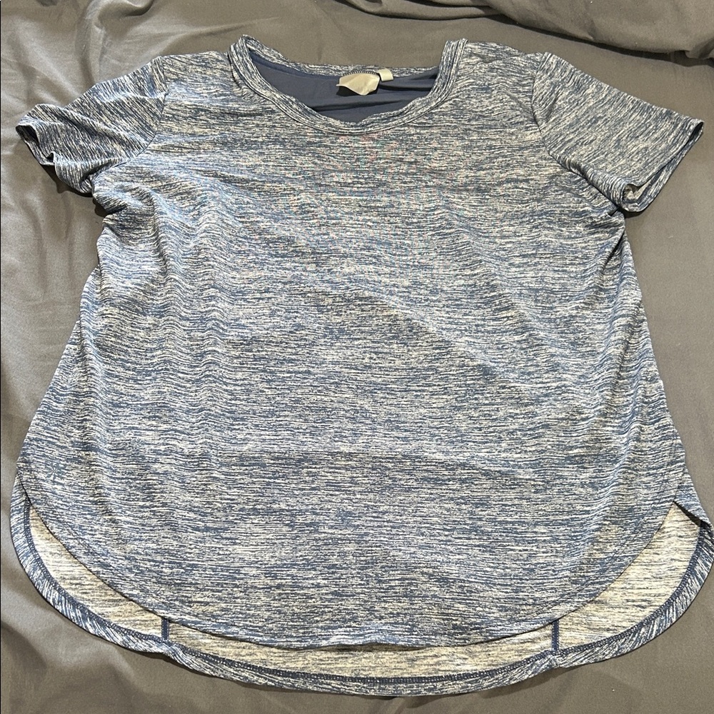 Athleta Heathered Gray Short Sleeve Top